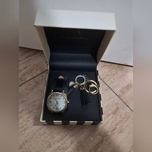 Black and Gold Women's Watch Set